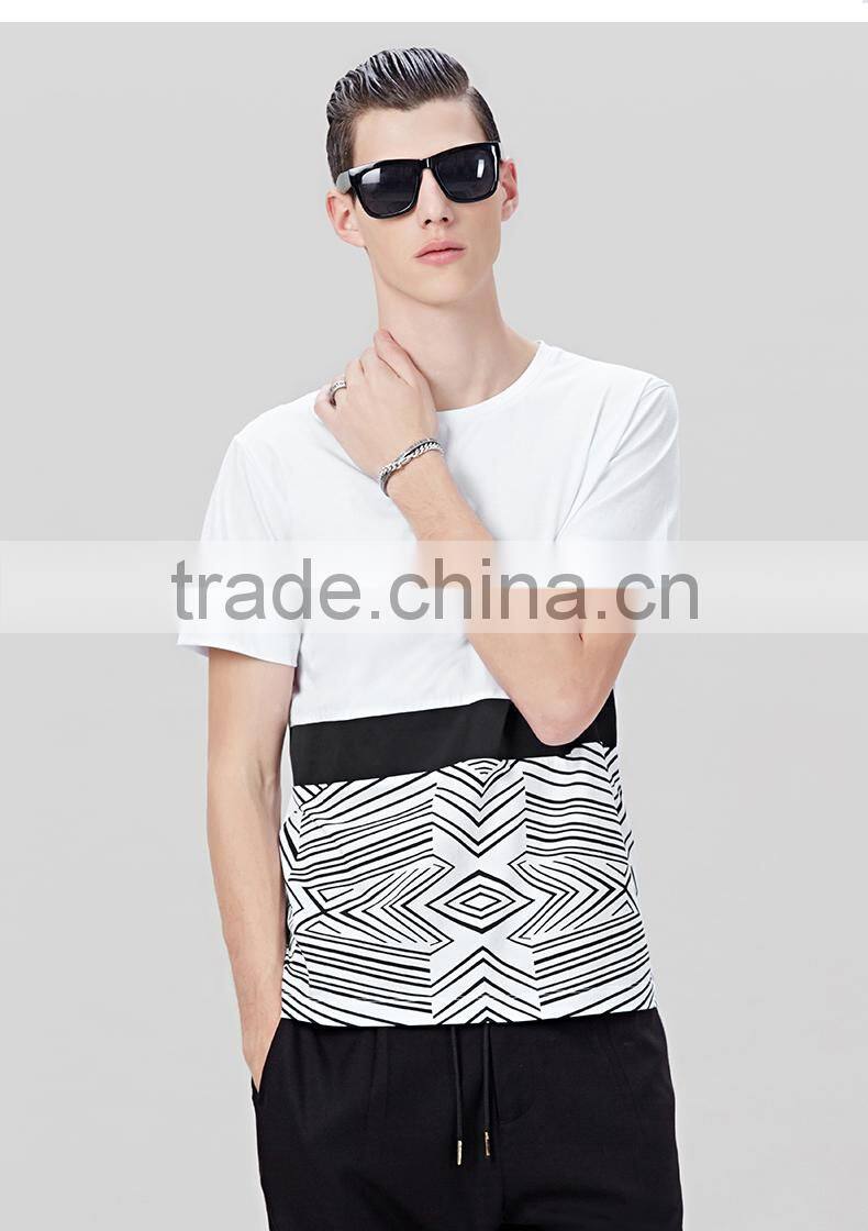 2017 Fashsion design black custom t shirt printing