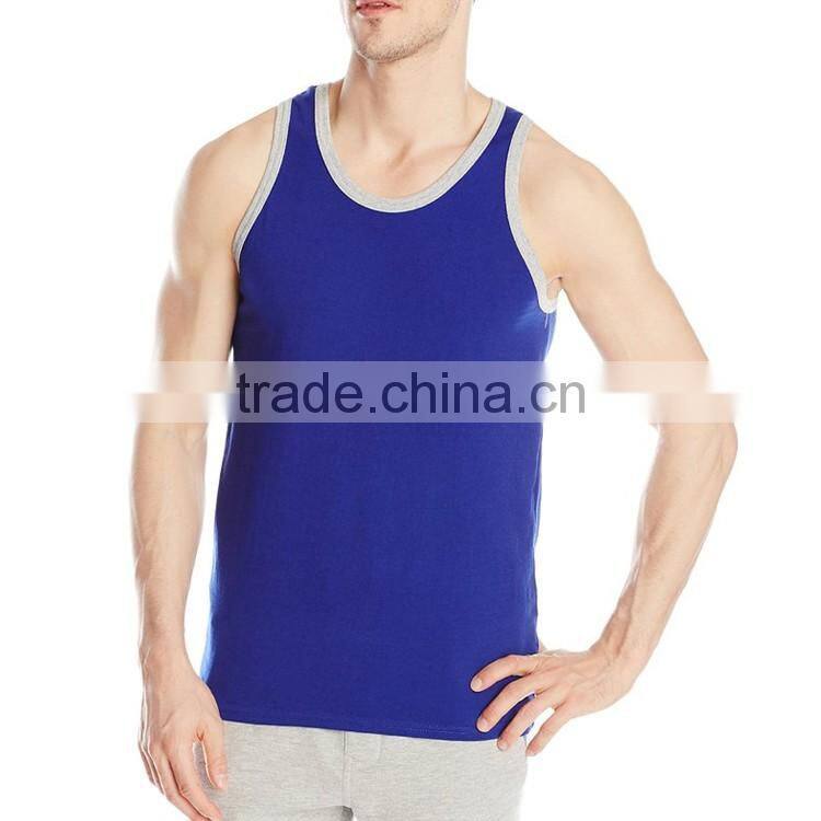 Designer Casual Blank Tops Wholesale Mens Bodybuilding Stringer 95% Cotton 5% Spandex Tank Top