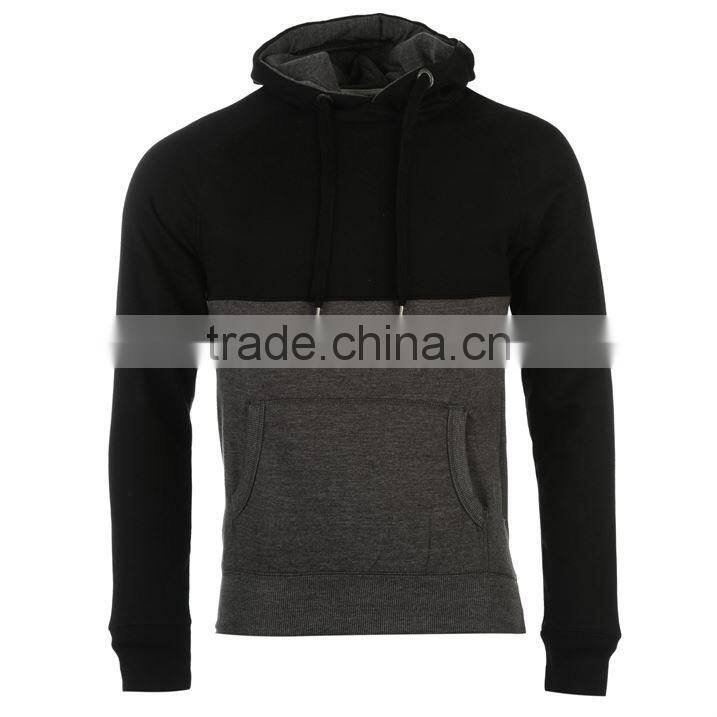 Custom Designs Two Color Plain Cotton Hoodie For Men