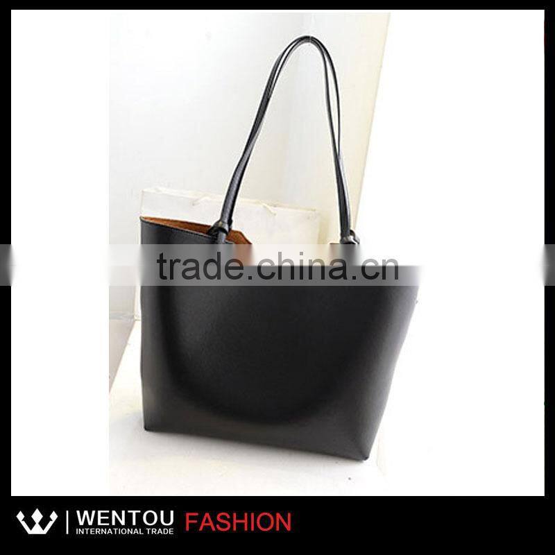 Fashionable Preppy Women PU Shoulder Bag