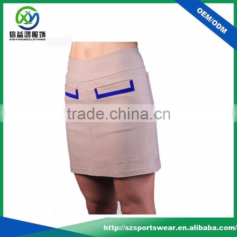 Top Quality Ladies golf wear /tailored fit golf skirt with customized logo