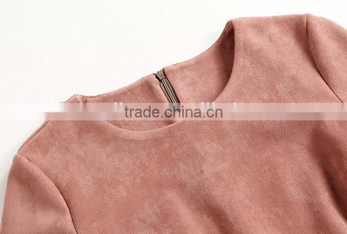 women's spring/autumn new style slim fit suede dress