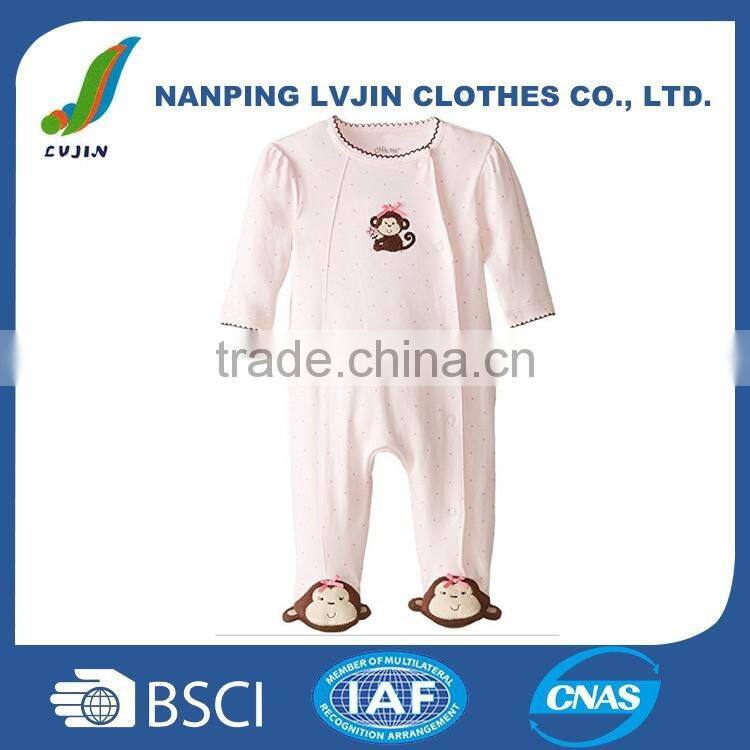 cotton newborn jumpsuit with feet