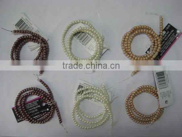 Pearlized and Texturized Beads bracelet