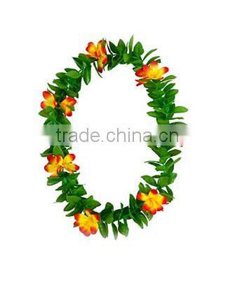 Hawaii Flower Necklaces Hula Lei Garland For Party Dance Plumeria Flower lei Leaf Shape
