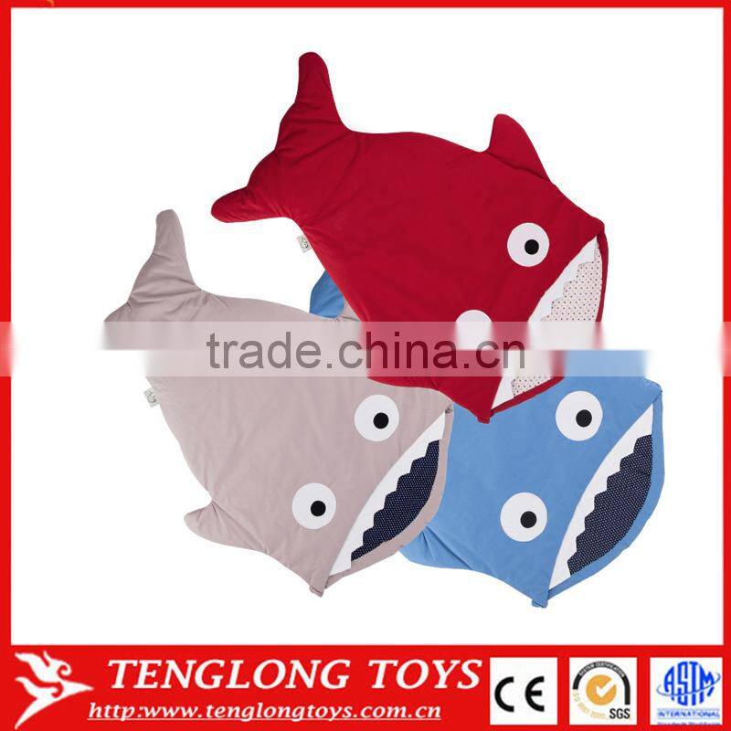 Hot selling cotton baby sleepng bag animal hood mermaid tail blanket