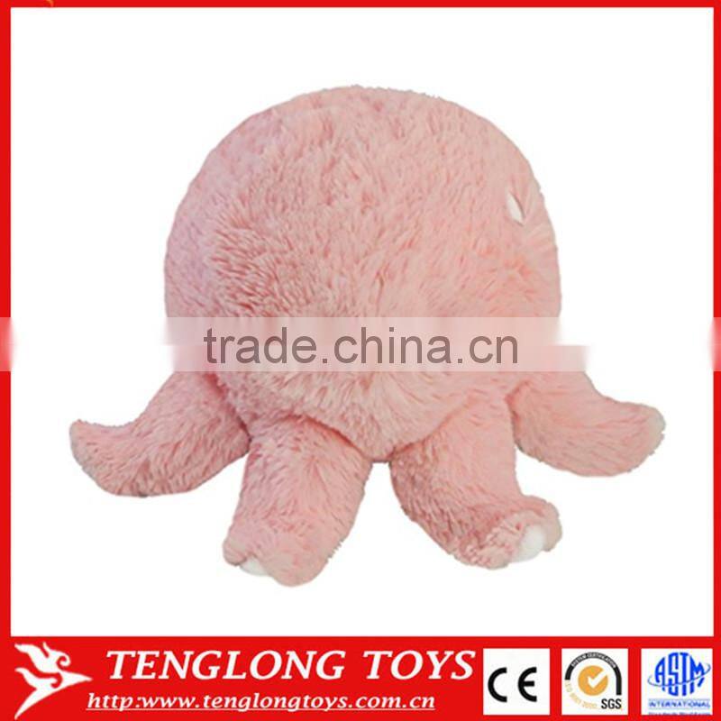 Hot selling 7'' stuffed cute pink pp cotton emoji pillow octopus plush toy