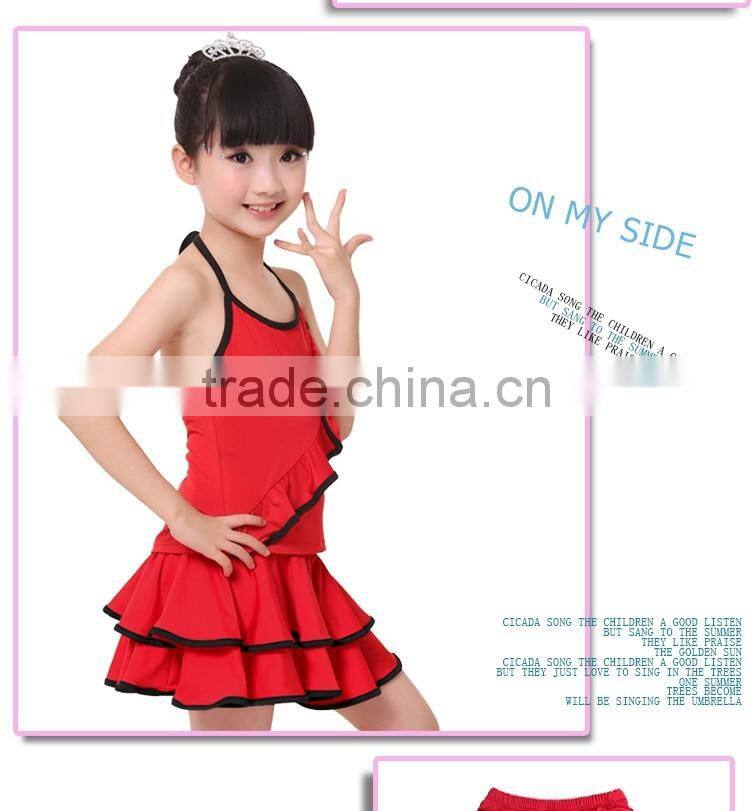 2016 New Girl Kids Ballroom Practicing Dancing Skirt Child Sexy Latin Dance Skirt