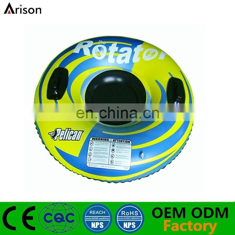 Environmental durable round snow board inflatable single ski board inflatable water ski board for promotional toys