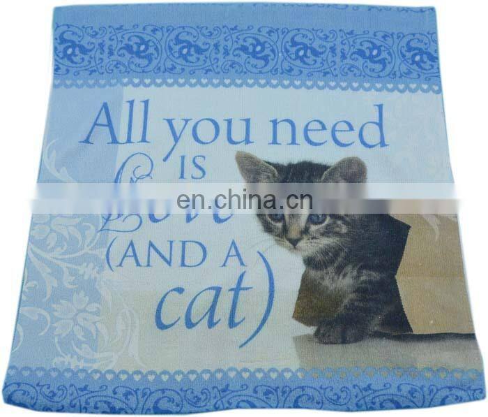 FOR ALL Age Group and Woven Technics custom tea towel digital printing