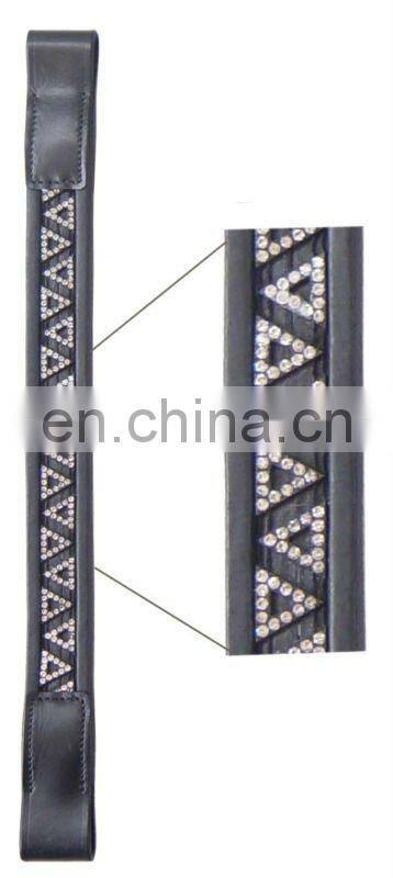 LEATHER BROWBAND WITH CRYSTAL.