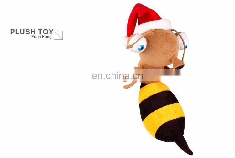 Wholesale 20cm Christmas Plush Stuffed Lovely Bee Toys