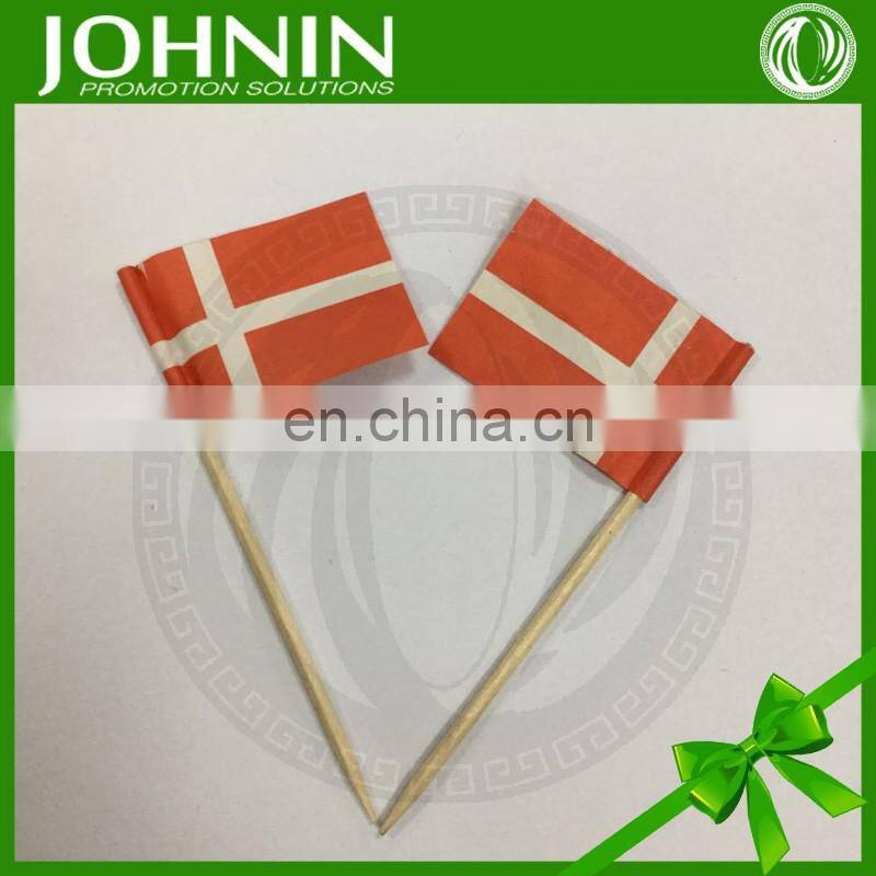 high quality decorative national small paper flag with wooden stick