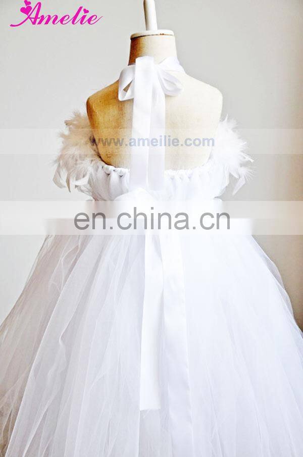 White Tulle Flower Girl Dress