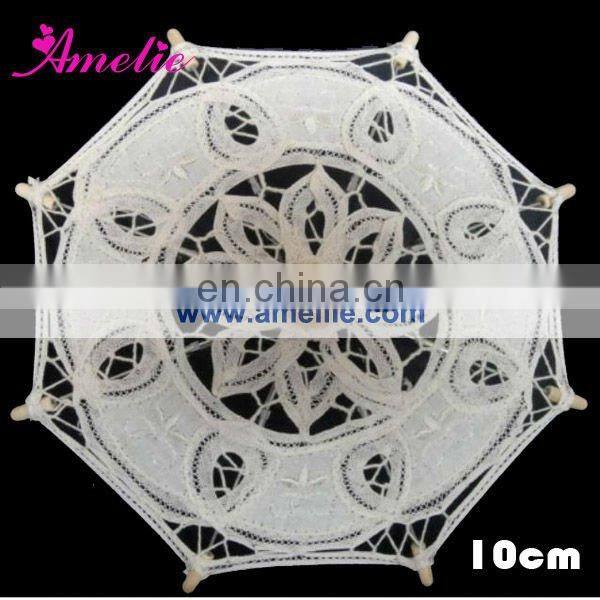 A0156-10cm White Color Wholesale Cheap Lace Parts Decorative Kids Umbrella
