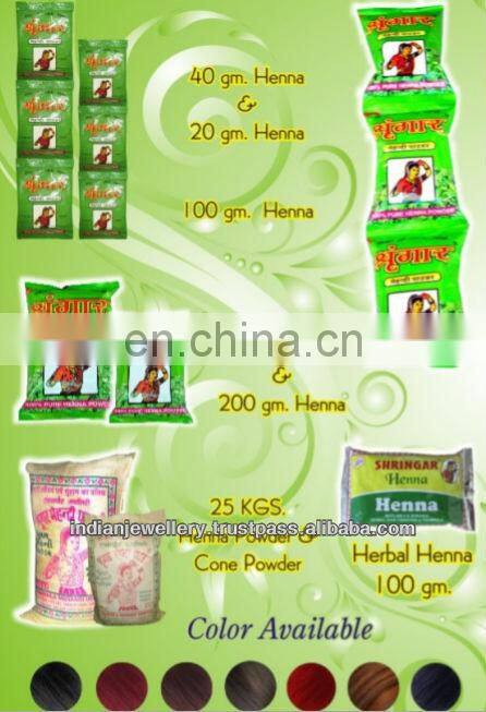 Henna hair powder manufacturer, henna hair colour exporter