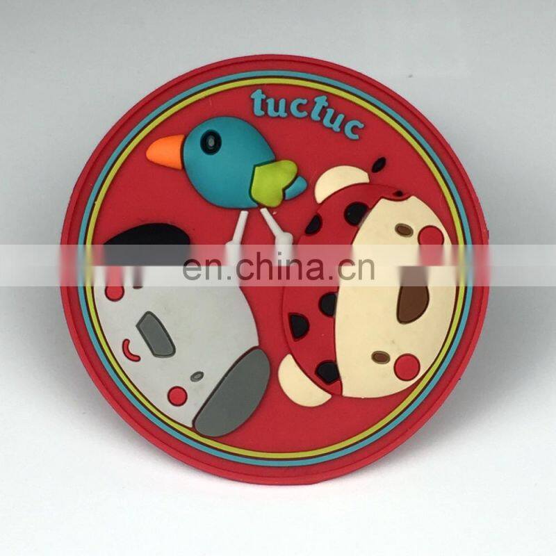 wholesale soft rubber badge custom PVC rubber 3D patch for jeans