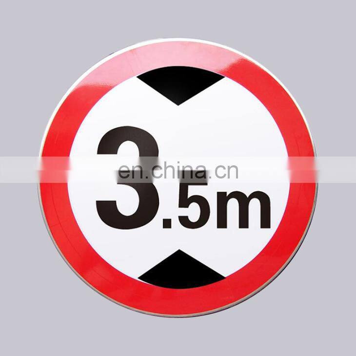 Top Quality Durable Style And Waterproof Type Circle Reflective Screw On Thick Aluminum Plate Custom Traffic Sign