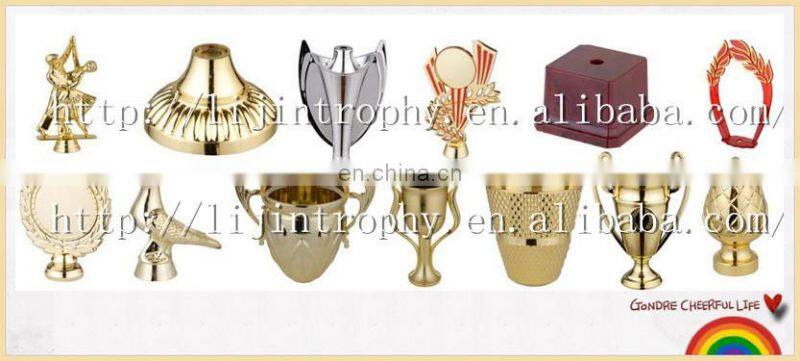 Custom made round plastic Base Gold Trophy Cups