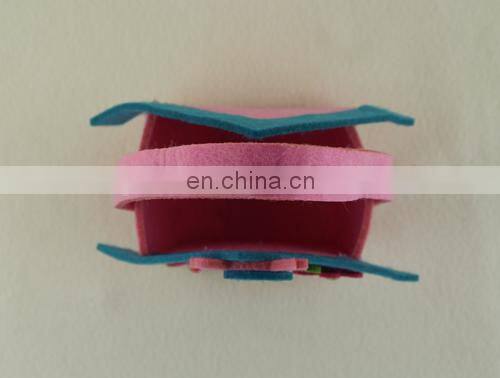 new design non-woven fabric basket with bird decorations