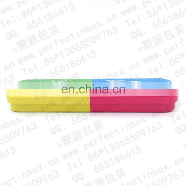 Tin pencil case with hinge for children/plastic pencil case
