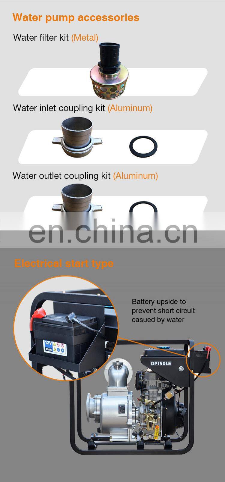 Sample Diesel trash pumps, mini fuel tank,water pump made in china supplier of power