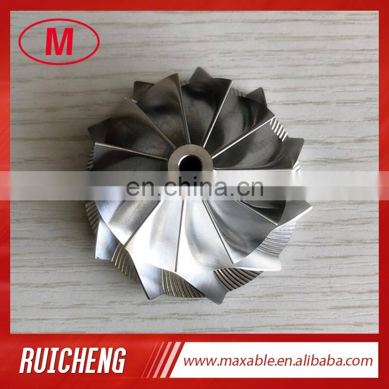 TD04HL 19T 46.02/58.00mm 11+0 blades 49189-X high performance Turbocharger milling/aluminum 2618/billet compressor wheel