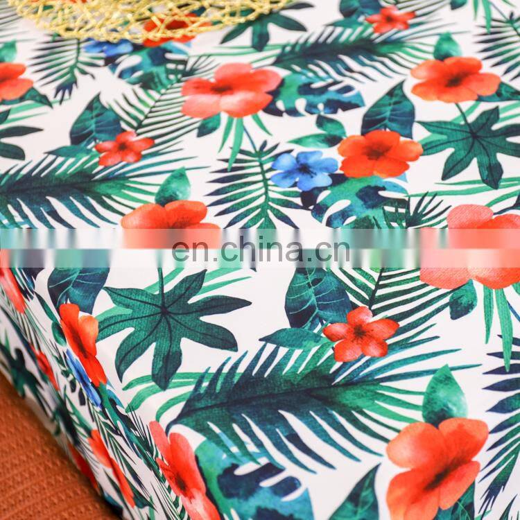 2019 Amazon top seller new model colorful flower digital printing linen cotton casino tablecloth table cloth