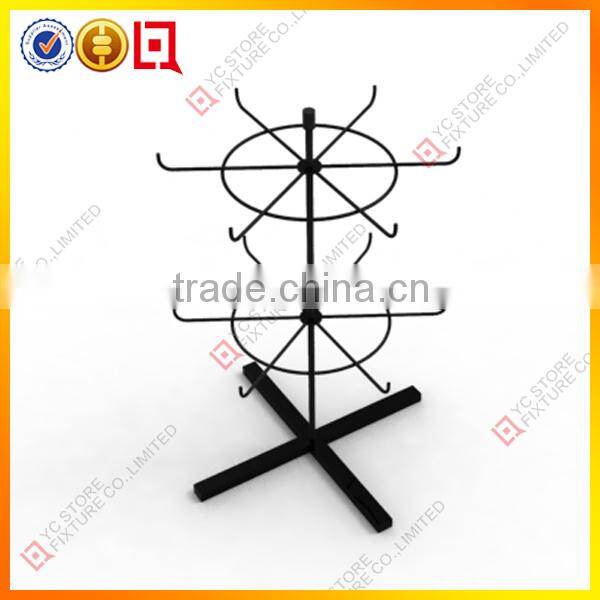 Adjustable two tiers accessories spinner wire rack