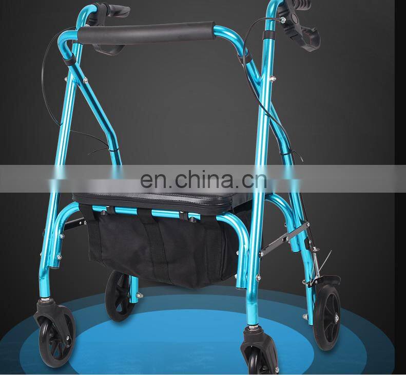 Hot sells rollator walker with wheels and seat for Disable and erderly people made in China
