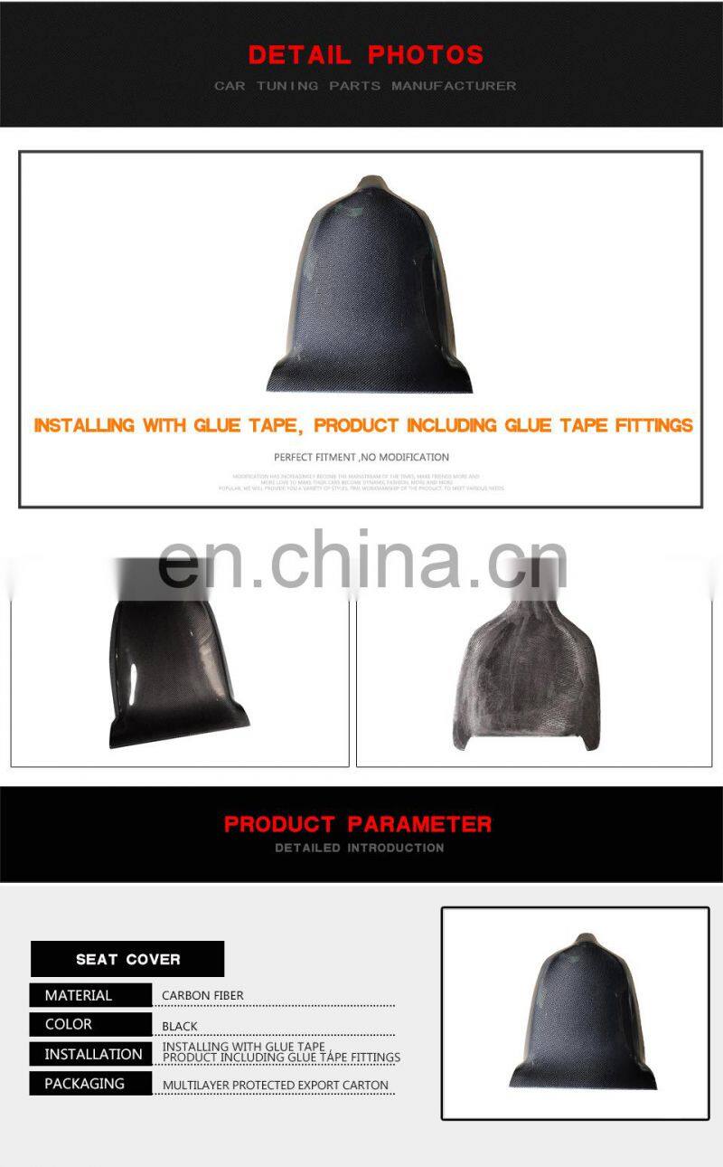 Carbon Fiber Seat Back Covers for Tesla Model X P90 75D P100 2016-2018