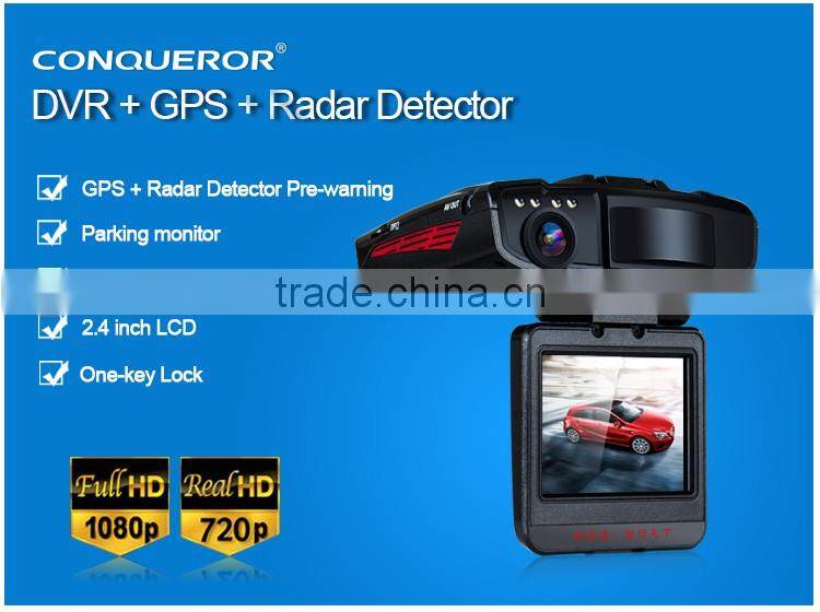 Factory Direct GPS G-sensor Driver Recorder HD Car Dvr Camera Radar Detector With Car Dvr Video
