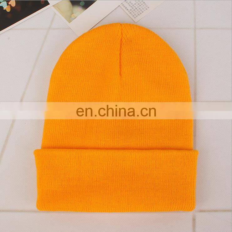 Fluorescent hat  acrylic wool hat men and women couples autumn and winter knitted can be customize
