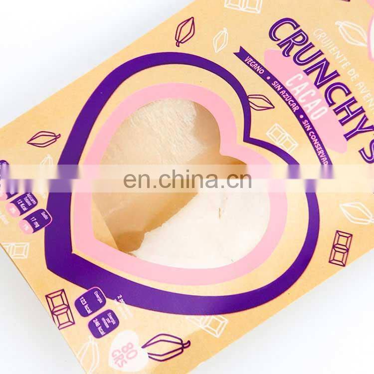 wholesale biodegradable kraft paper doypack nuts packing bag