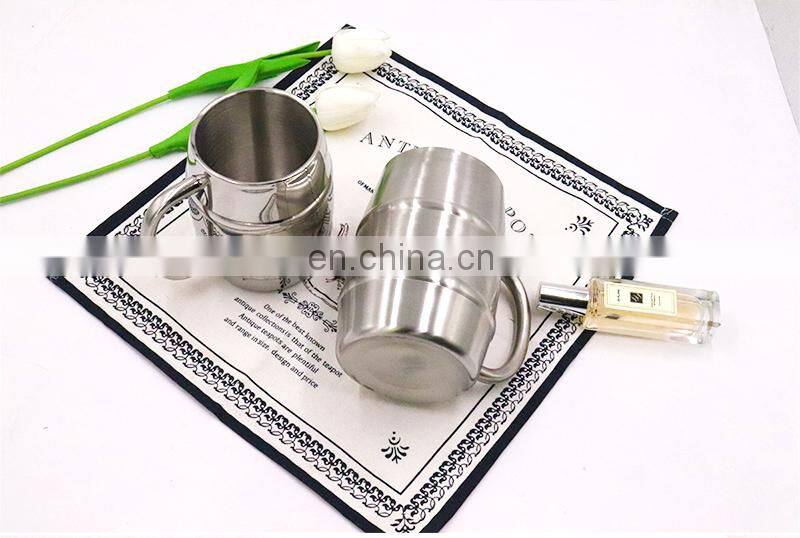 2019 new product double wall reusable stainless steel beer cup with handgrip