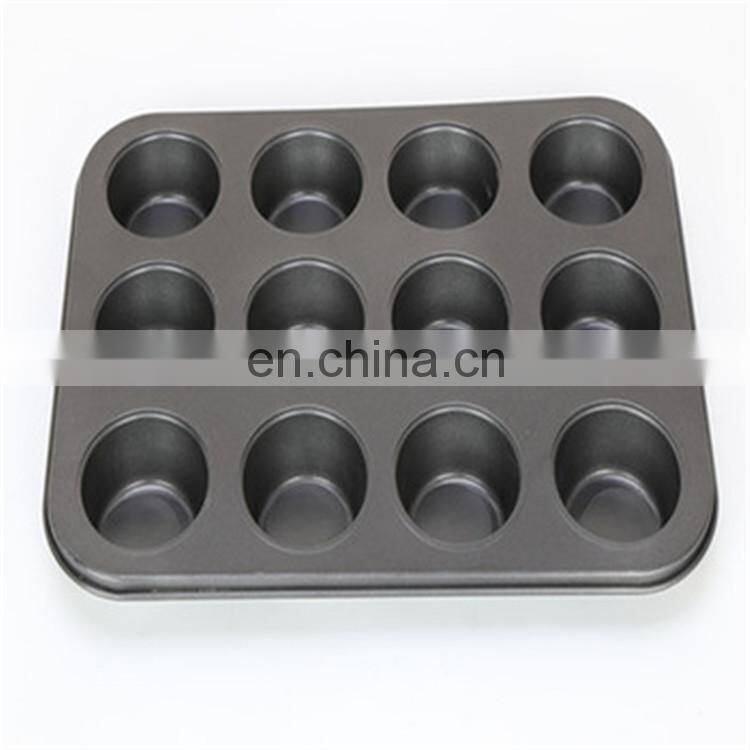 12 Cups Non-stick Metal Cupcake Mold Egg Tart Baking Dish Muffin Cake Mould Baking Cup