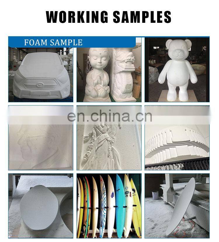 4 Axis Router Spindle Rotate Surfboard Cnc Shaping Machine 4 Axis MACH3 Control System 3 Kw Water Cooling or Air Cooling T-slot