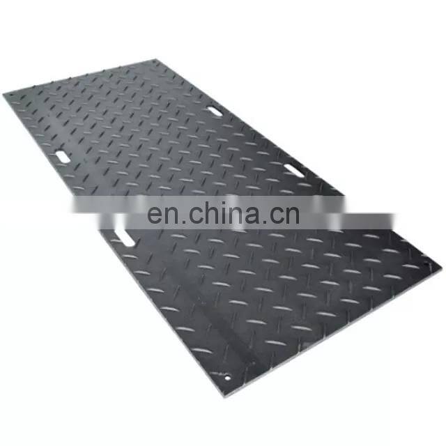 Temporary road mats black construction track way cover floor reusable ground protection mats
