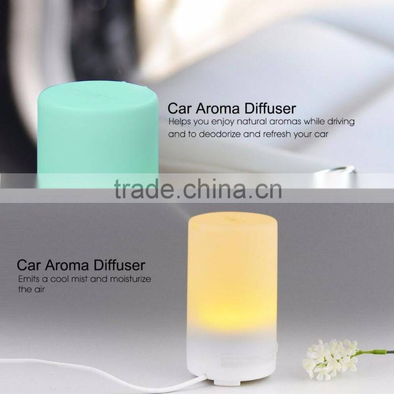 50 ml Portable Ultrasonic car USB Mini Aroma Diffuser Air Humidifier Purifier LED Lonizer Aromatherapy Essential Oil Diffuser