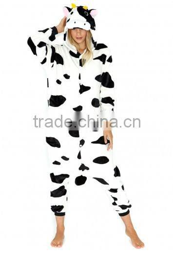 beautiful girl's fancy dot cow onesies sex sleepwear hot sexy girl image