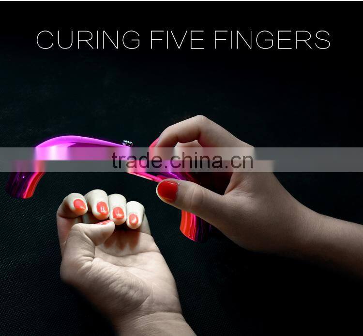 9W Sun Light rainbow shape uv nail lamp with 4 bottles nail polish kit