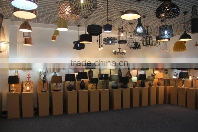 2016newest design blown Glass base table lamp fabric shade lamp for home decorate