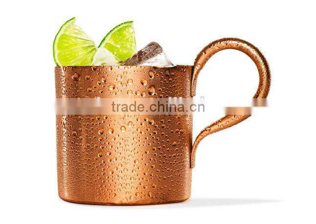 CCBM-313 16oz (500ml) Aluminum Beer Mug beer tumbler moscow mule mugs with champagne solid copper color surface (Accept OEM)