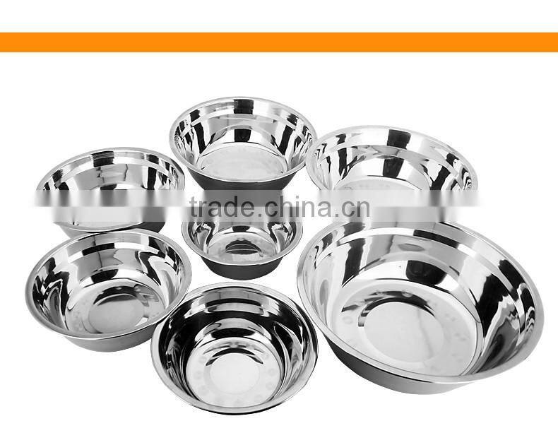 Non magnetic kitchen accessories stainless steel mixing bowl set serving bowl set from chaoan caitang