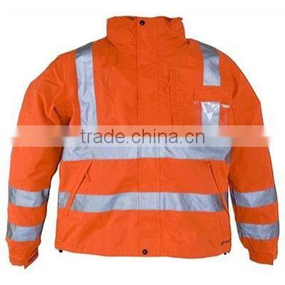 100% Polyester Safety Jacket With Reflective Strips