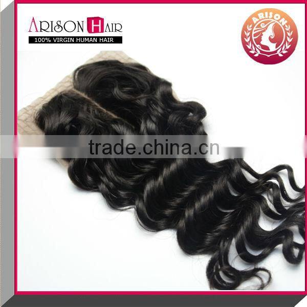 100% popular hair product stock human hair silk base closure wholesale