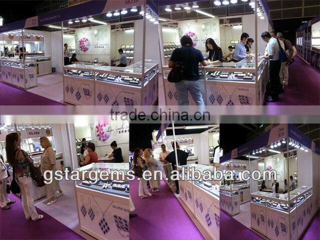 925 Stering Silver Created Emerald Set Hot Gemstone Jewelry Hong Kong Wholesale