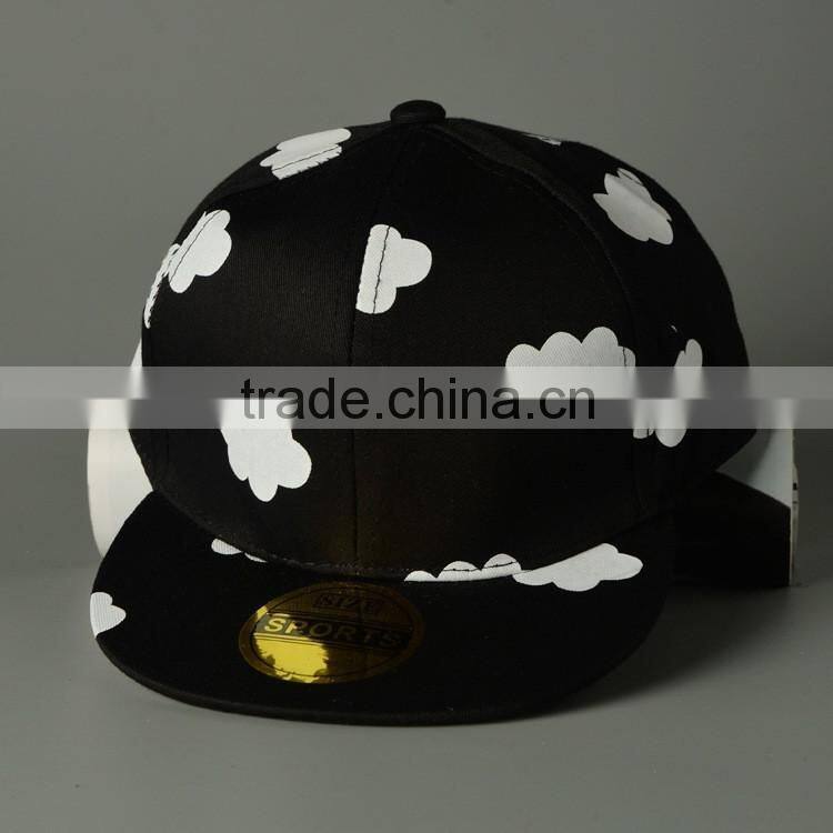 Cute Lovely Cloud Printing Flat Brim Spring Summer Boys Girls Sun Cap