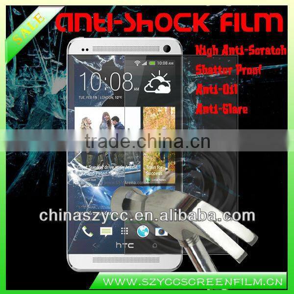 2013 New Products PAC 4-6H Hardness Factory Supply Anti-shatter Screen Film For HTC one