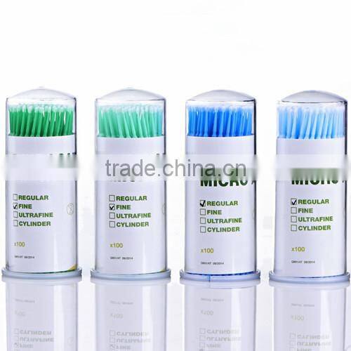 Dental Supply Colored Ultra Fine / Fine / Regular / Cylinder Type Disposable Bendable Micro Brushes / Micro Applicators
